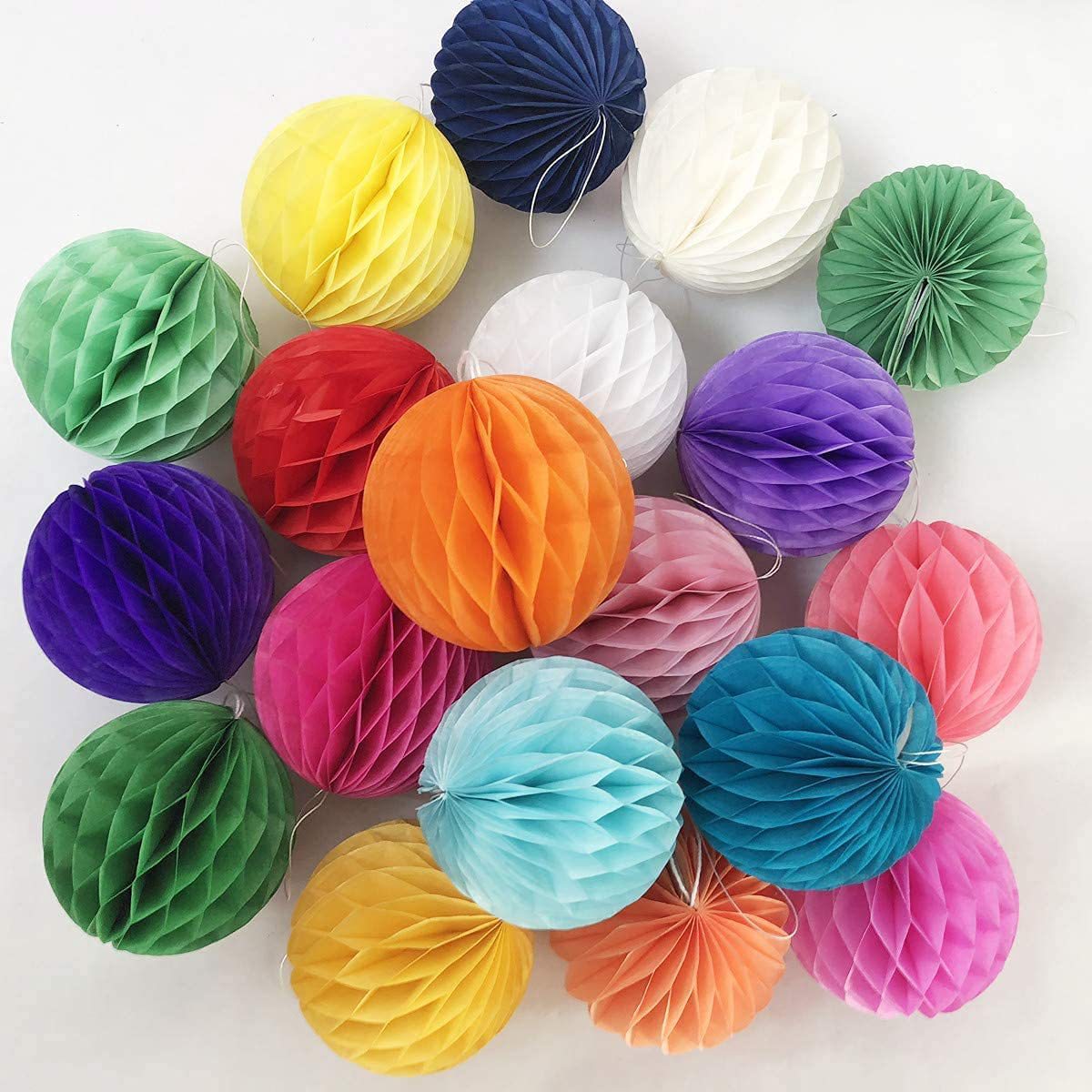 Birthday party decoration three-dimensional paper colorful honeycomb ball paper lantern wedding round honeycomb hanging paper flower ball