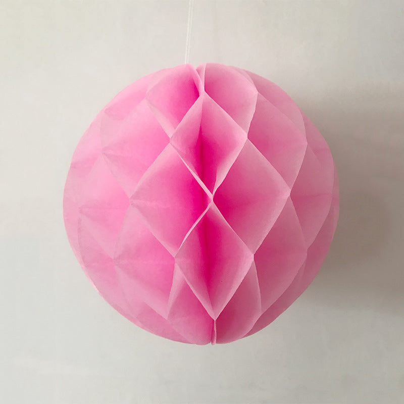 Birthday party decoration three-dimensional paper colorful honeycomb ball paper lantern wedding round honeycomb hanging paper flower ball
