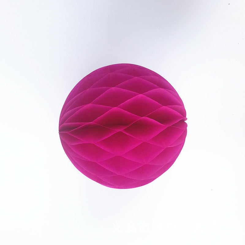 Birthday party decoration three-dimensional paper colorful honeycomb ball paper lantern wedding round honeycomb hanging paper flower ball
