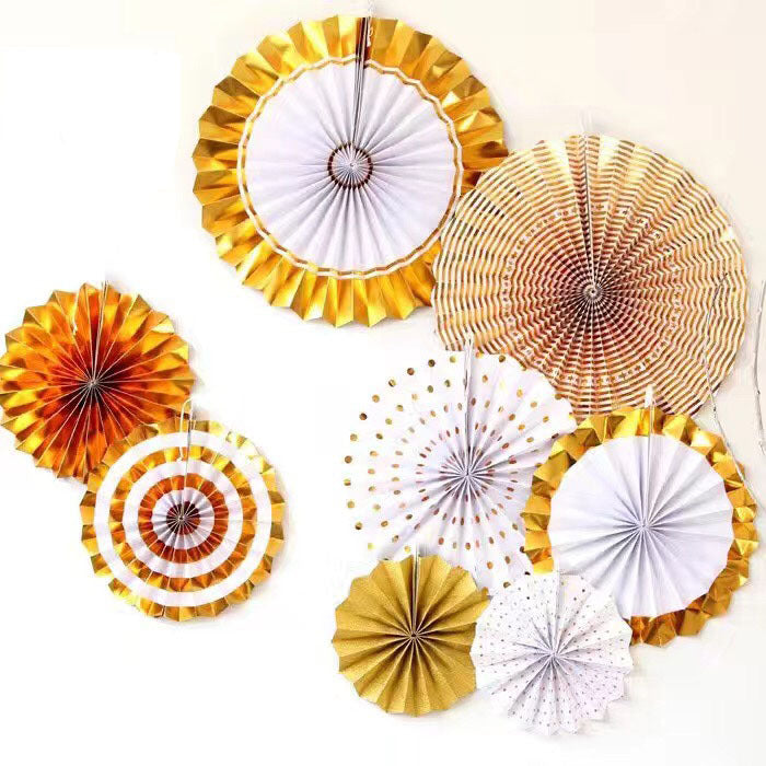 Wedding holiday party decoration paper fan flower set