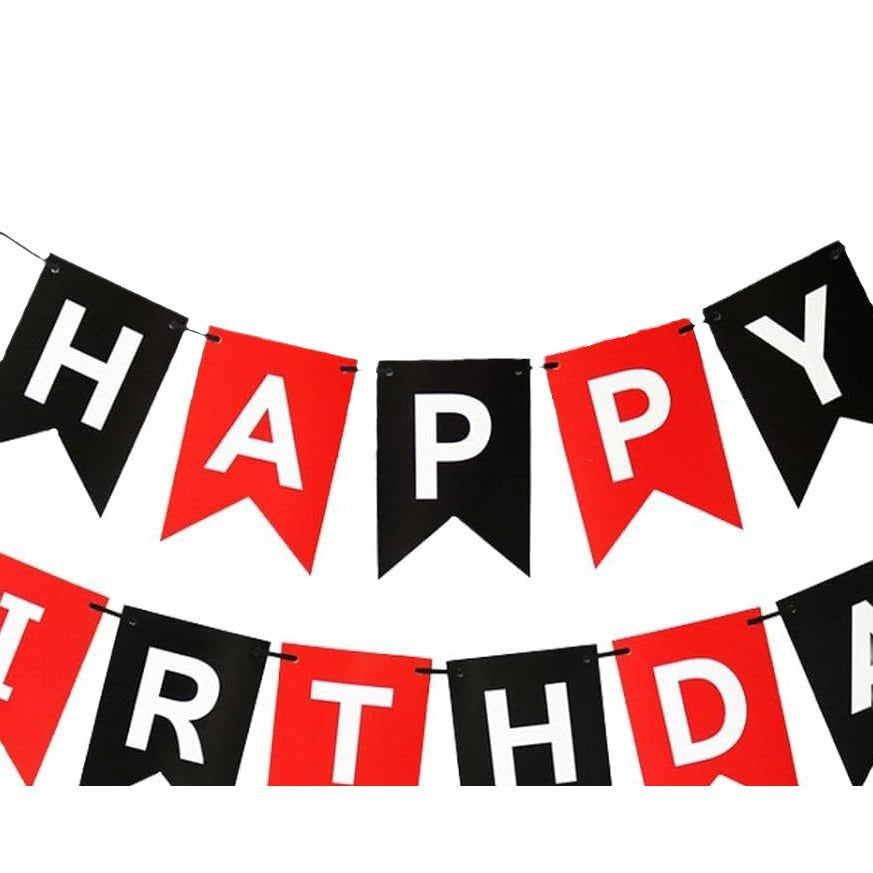 Party layout English happy birthday letter paper flag banner Happy Birthday hot gold fishtail flag