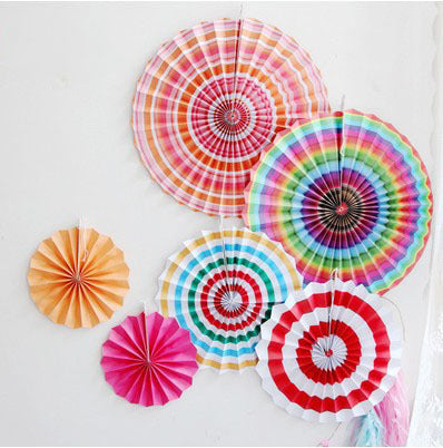 Wedding holiday party decoration paper fan flower set