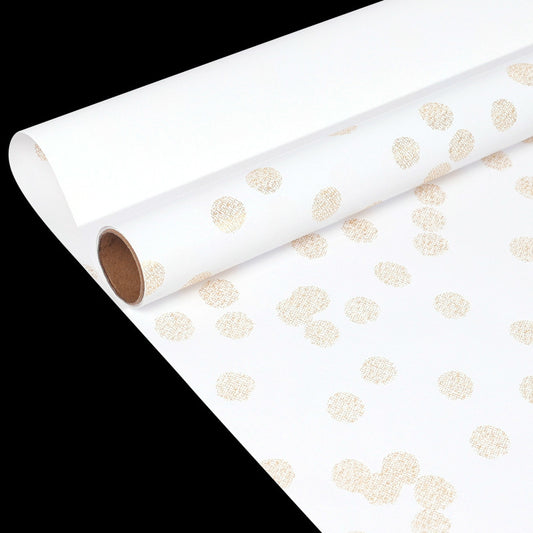 Balloon polka dot sweep gold craft roll birthday gift wrapping paper