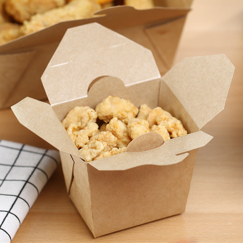 Disposable rectangular kraft paper products with cover packing box