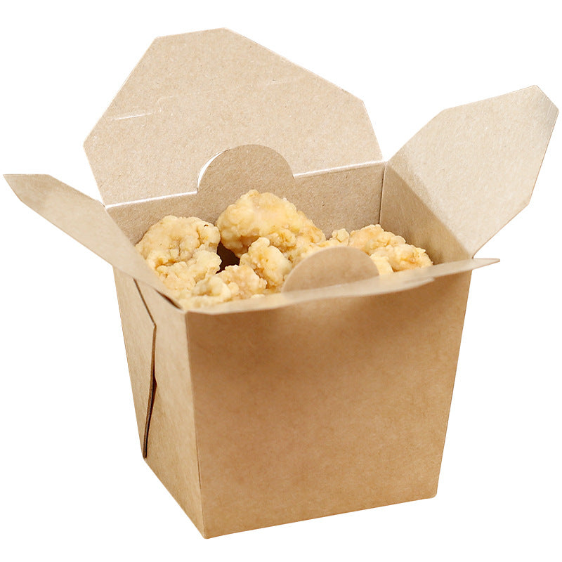 Disposable rectangular kraft paper products with cover packing box