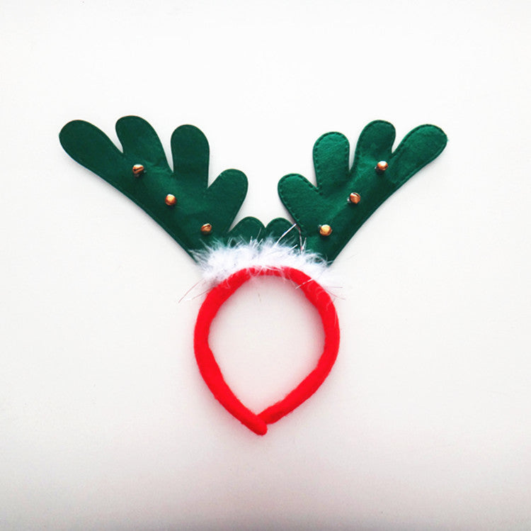 Christmas headgear Christmas performance props big bells Christmas antlers Headband