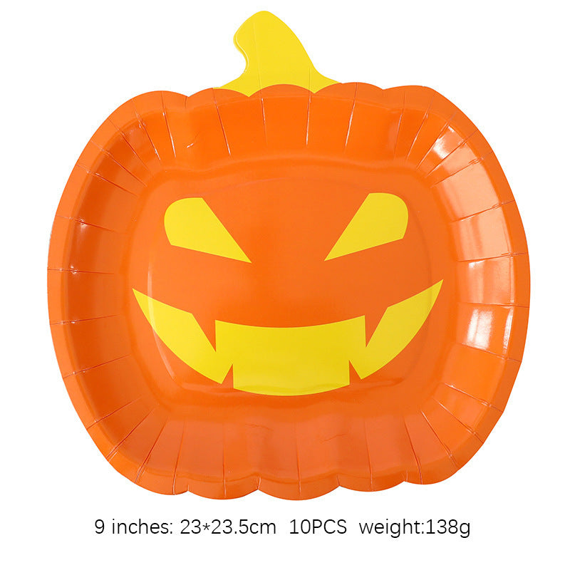 Thanksgiving Party Decoration Disposable Pumpkin Paper Plates