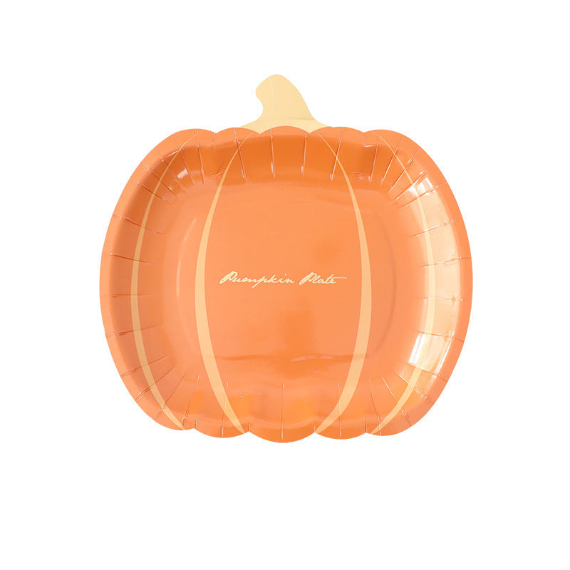 Thanksgiving Party Decoration Disposable Pumpkin Paper Plates