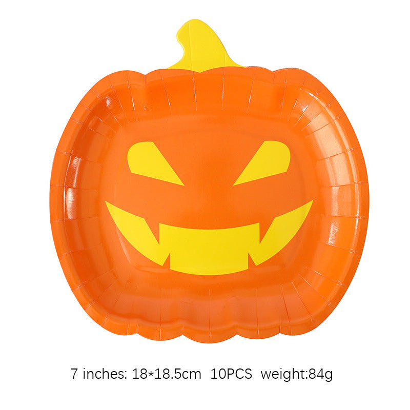 Thanksgiving Party Decoration Disposable Pumpkin Paper Plates
