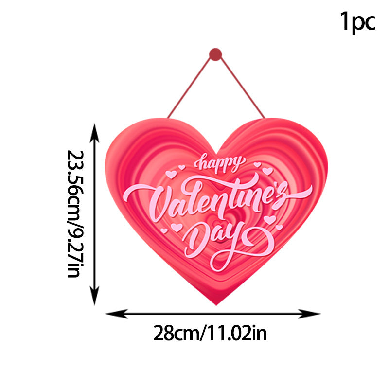 Valentine's Day Decoration love door hanging banner