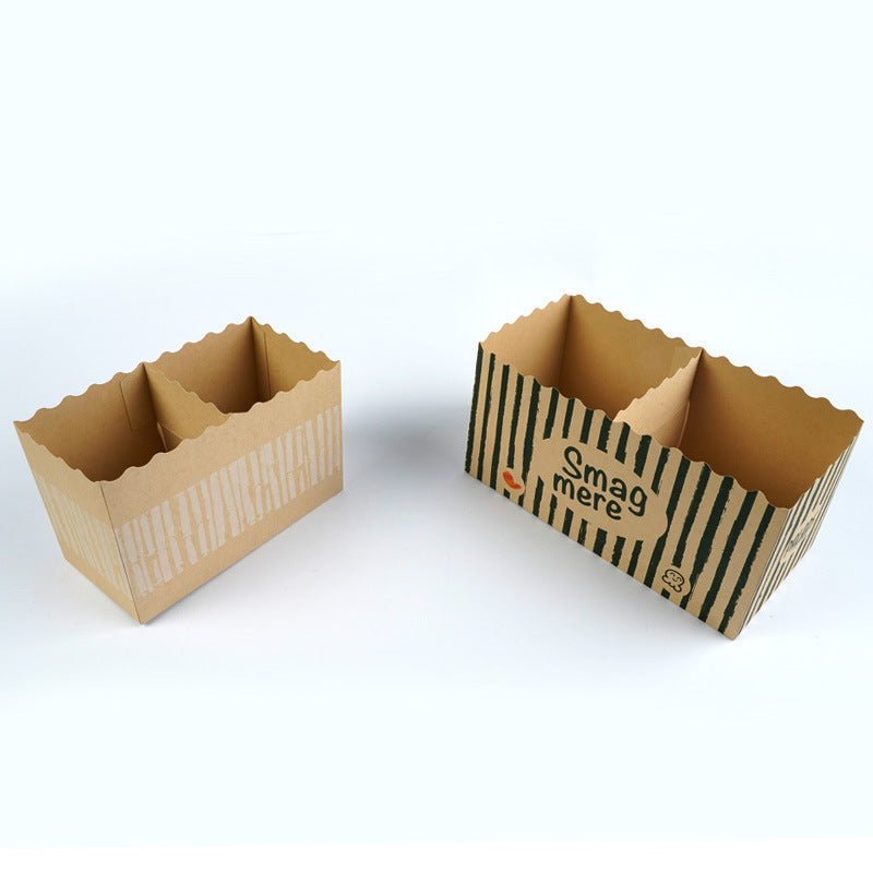 Food grade coated bamboo pulp food carton with thickened hook bottom