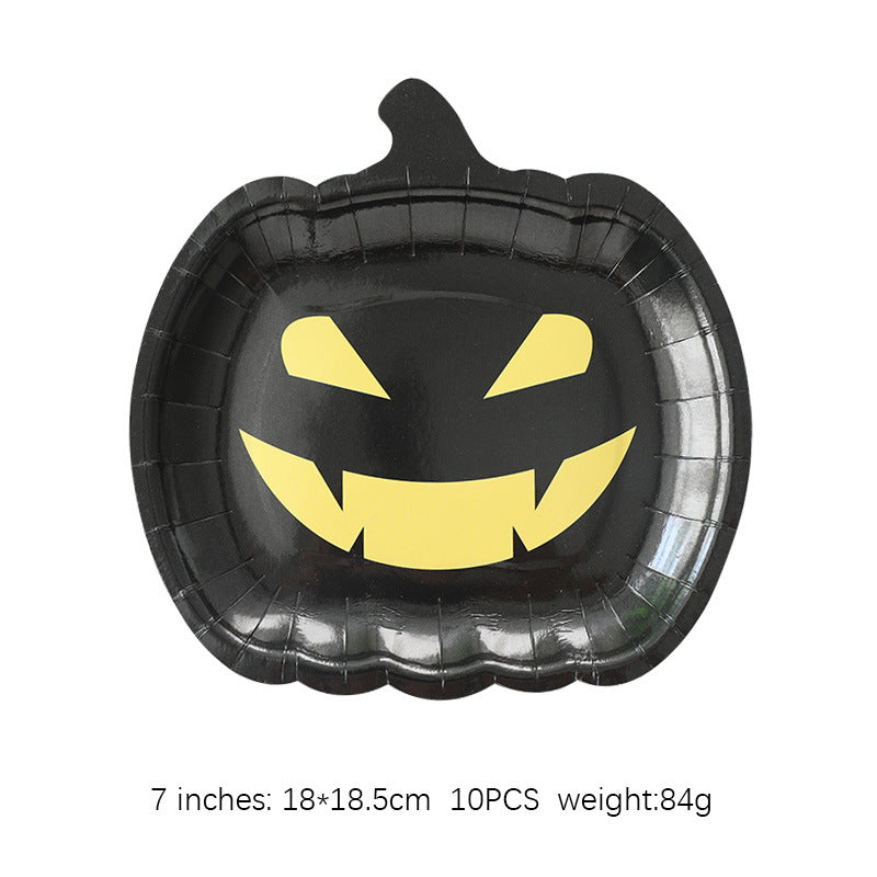 Thanksgiving Party Decoration Disposable Pumpkin Paper Plates