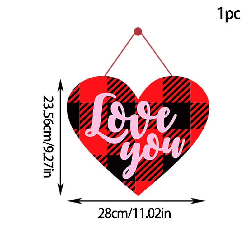 Valentine's Day Decoration love door hanging banner