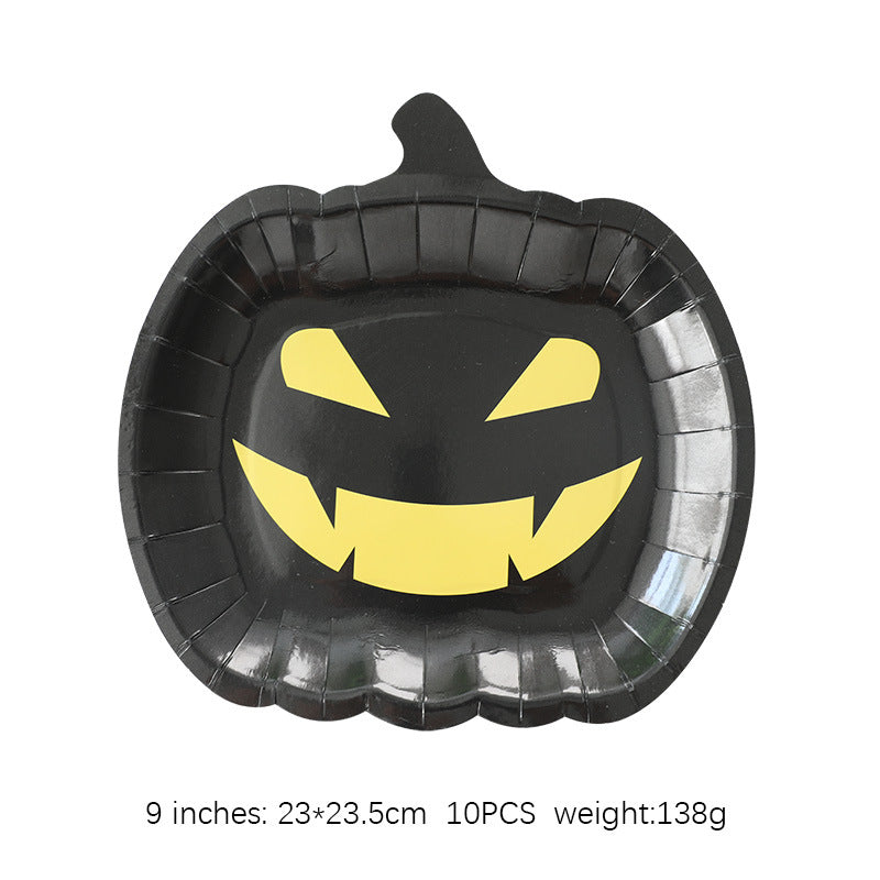 Thanksgiving Party Decoration Disposable Pumpkin Paper Plates