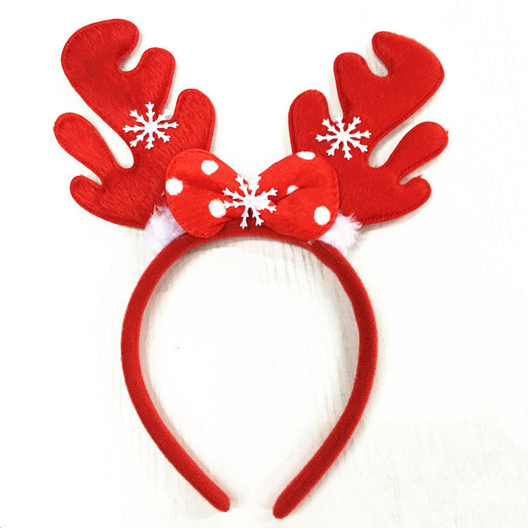 Christmas headgear Christmas performance props big bells Christmas antlers Headband