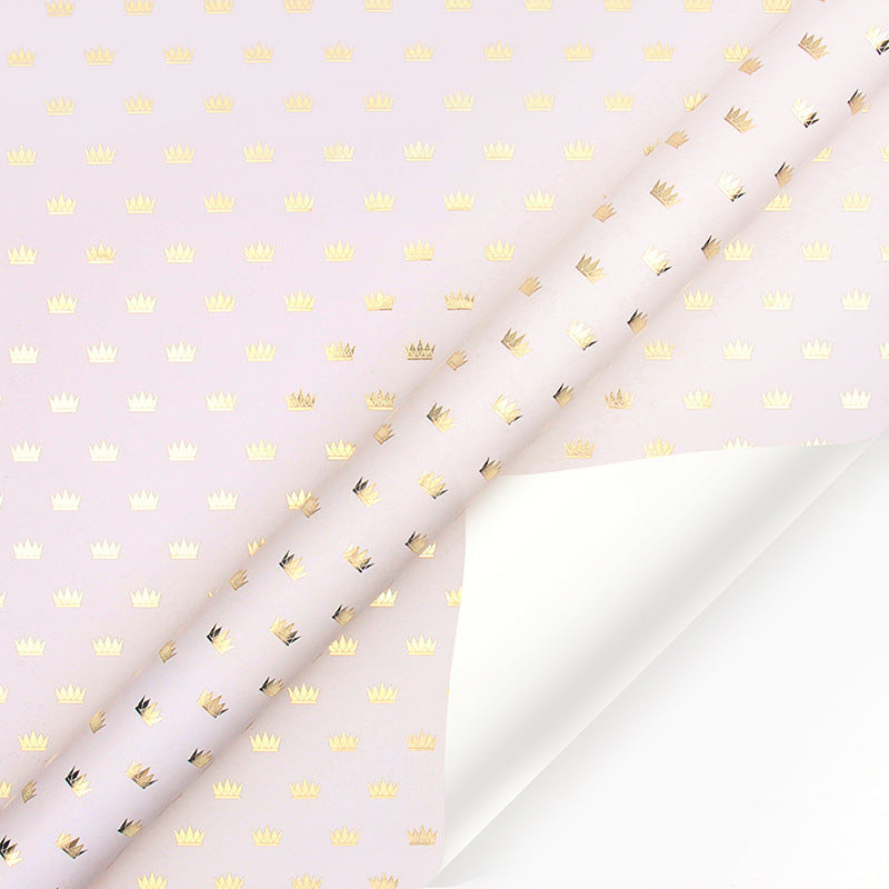Geometric pattern series hot gold gift coated wrapping paper
