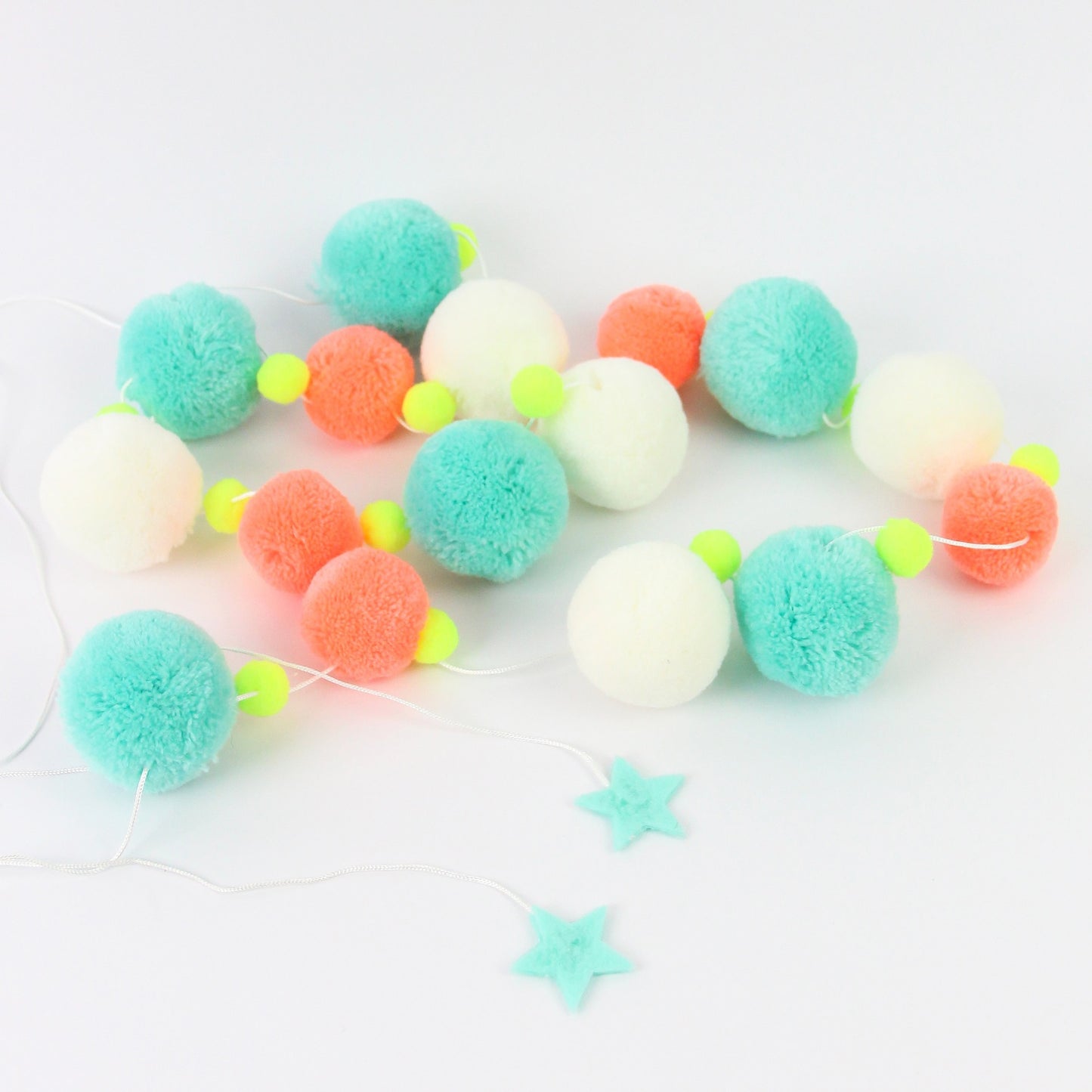 2m party decoration fluorescent pompom string