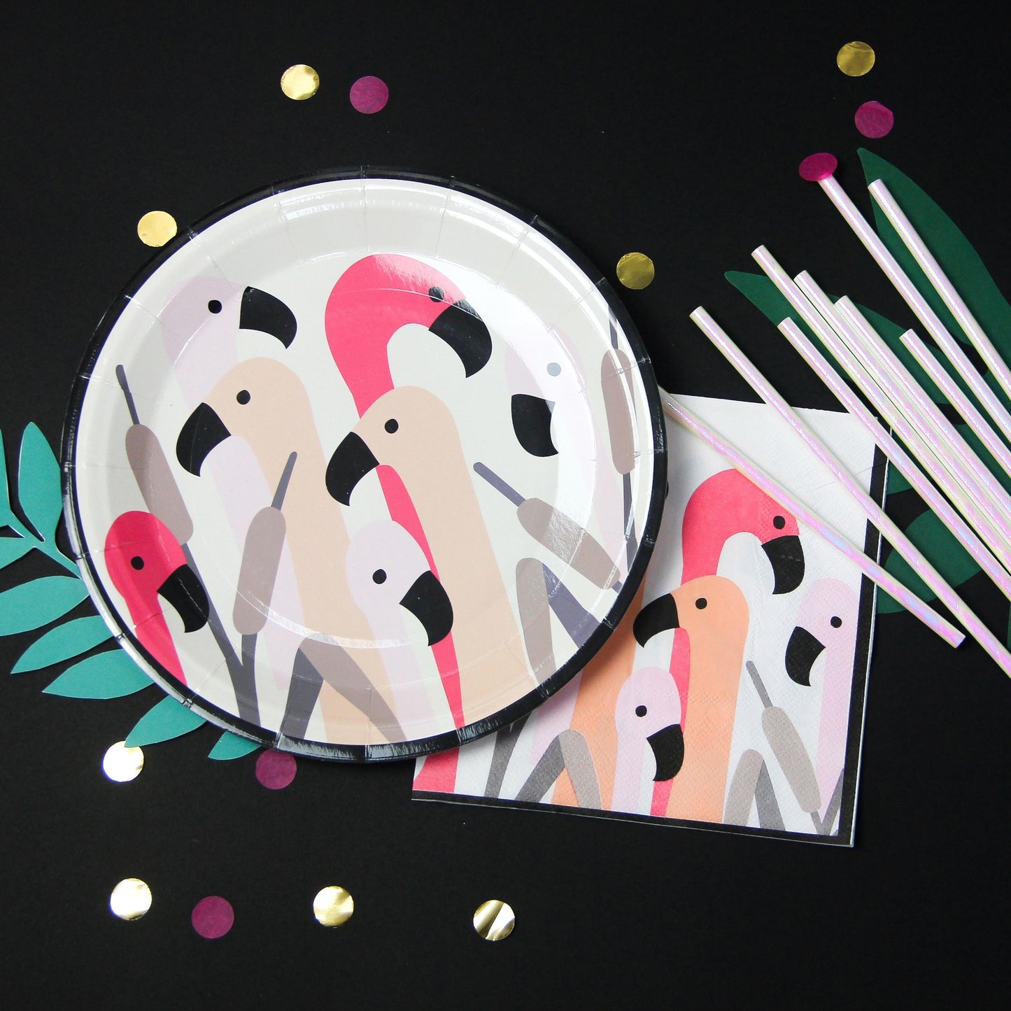 Party Decorations Flamingo Paper Plates