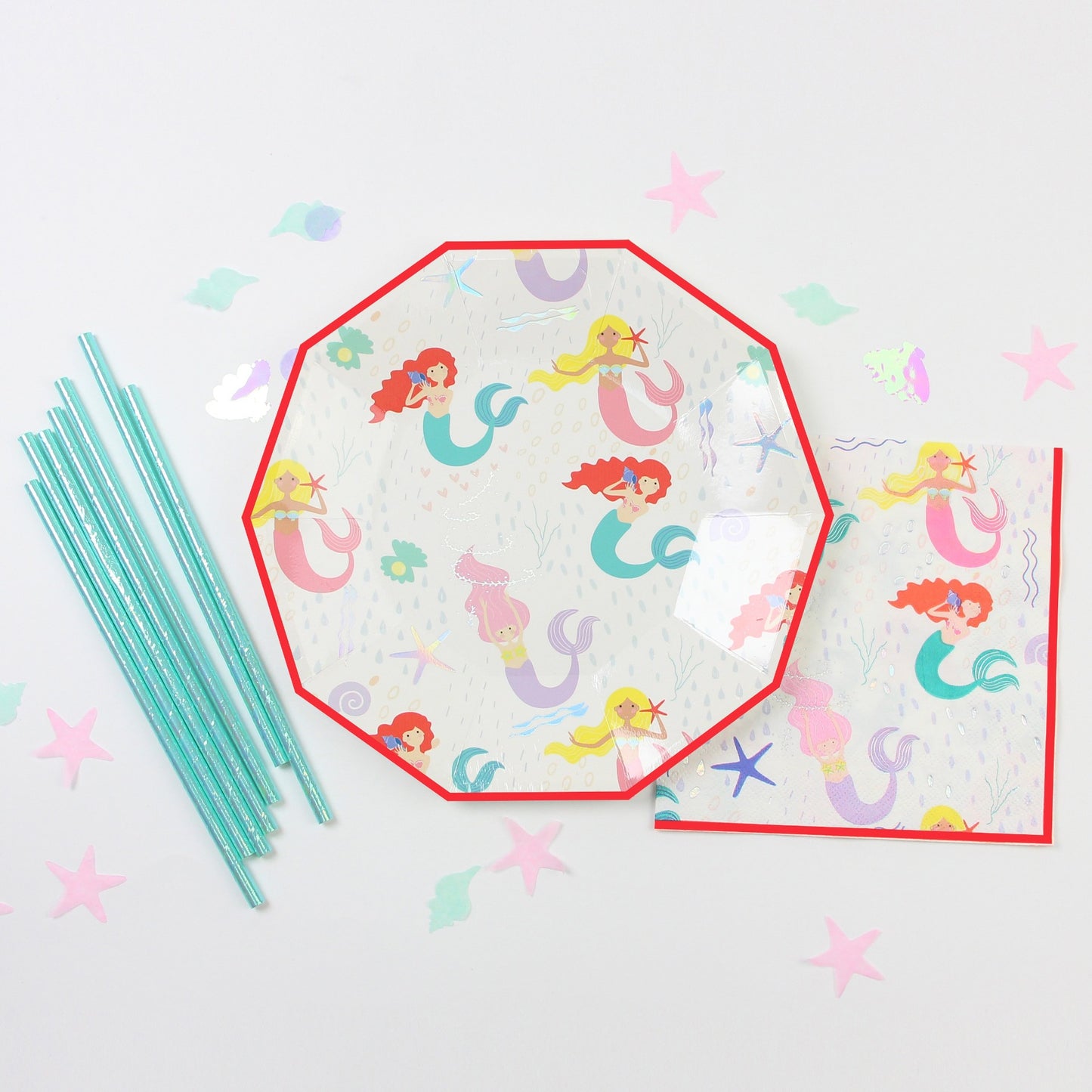 Birthday Party Decoration Mermaid Paper Plates