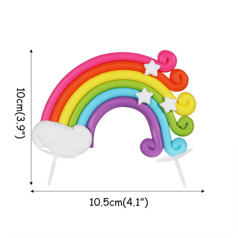 Colorful balloons Rainbow Clouds Baking cake decoration topper