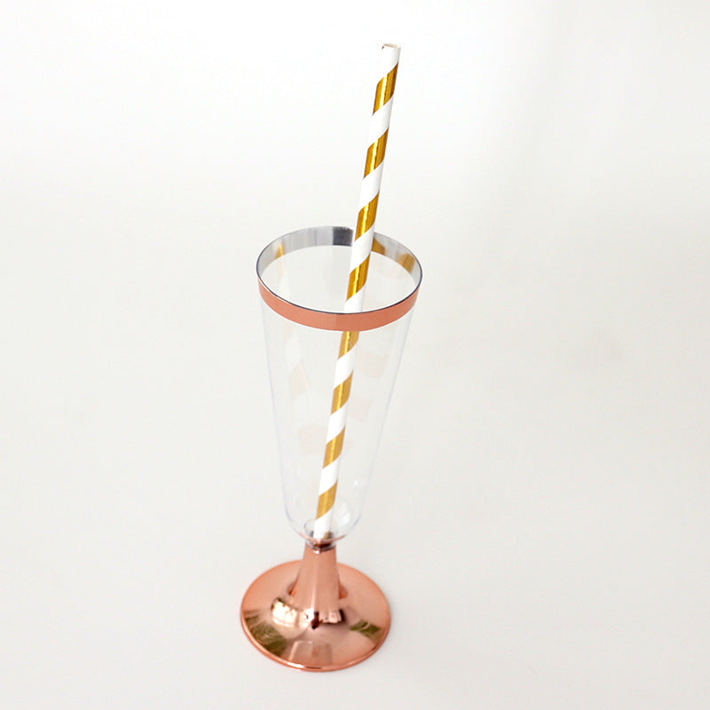 Party idea Disposable paper straw Dessert table decoration straw