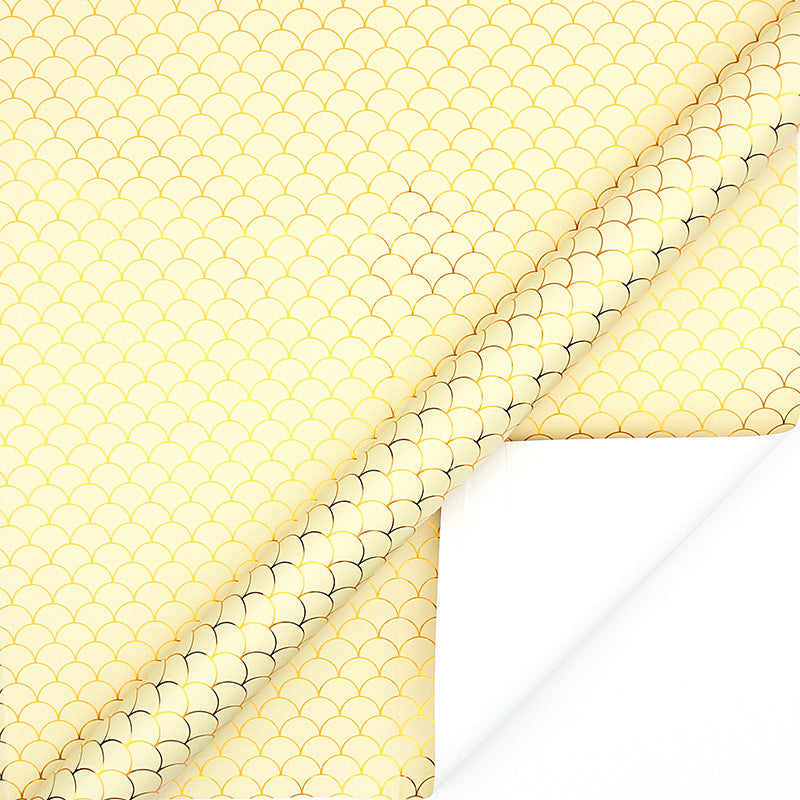 Geometric pattern series hot gold wrapping paper