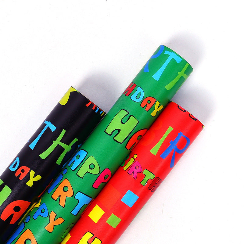 Happy Birthday theme gift coated wrapping paper for children