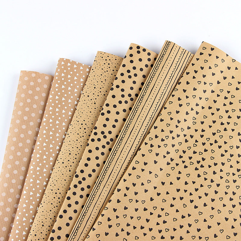 Kraft paper flowers and gifts wrapping paper