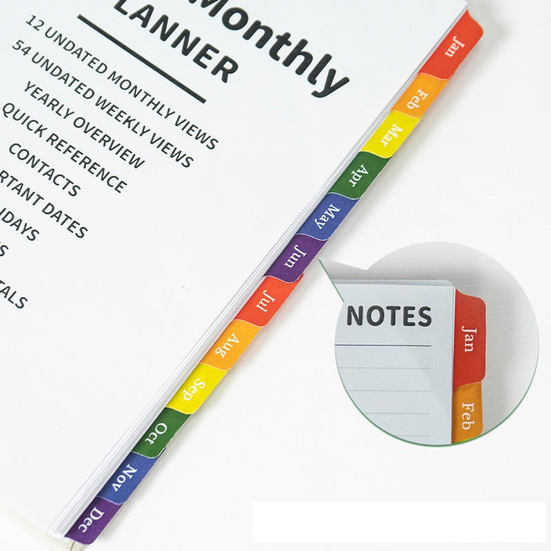 2025 schedule plan notebook A5 Split page notebook