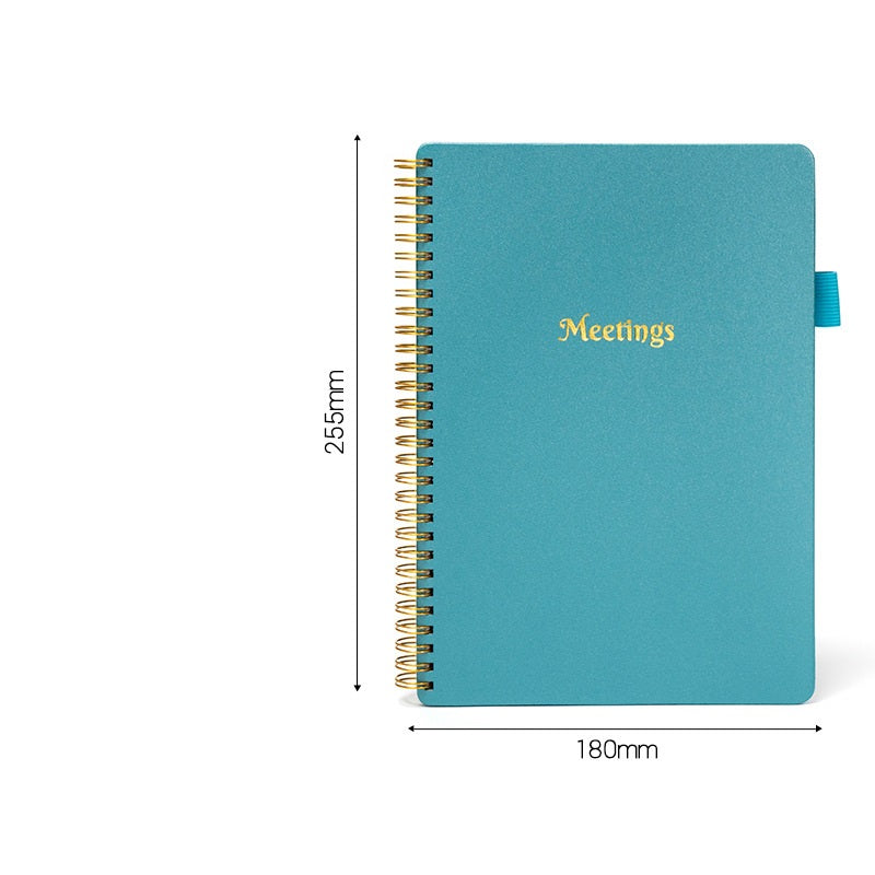 Meeting record book Hot gold premium business meeting office coil notebook