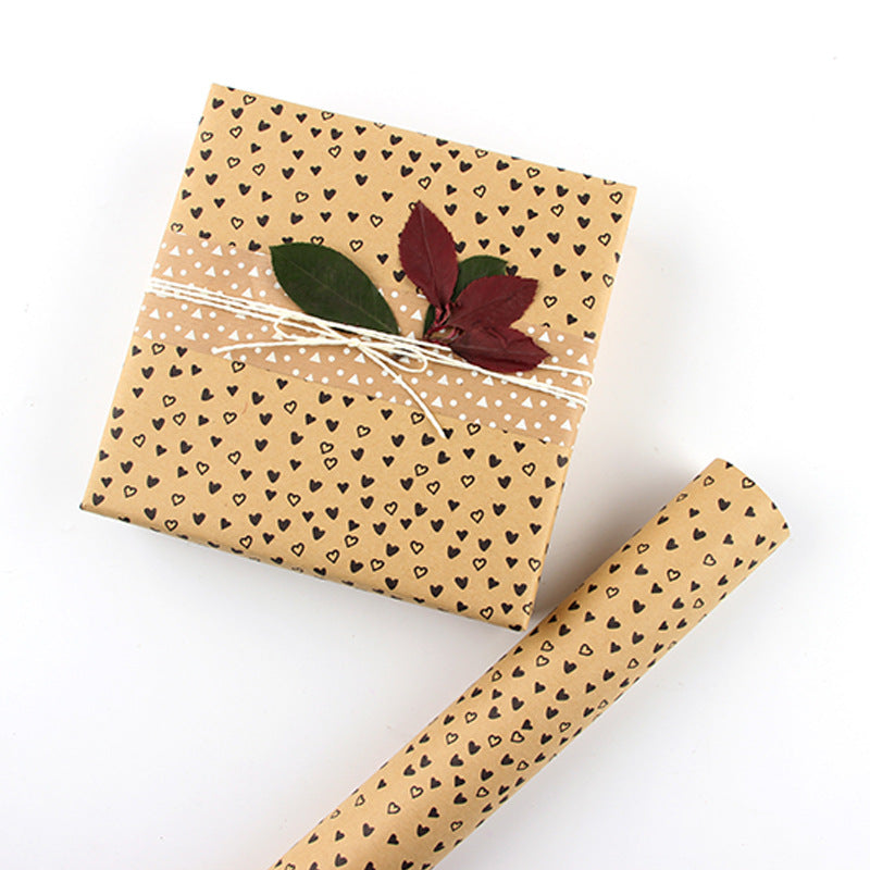 Kraft paper flowers and gifts wrapping paper