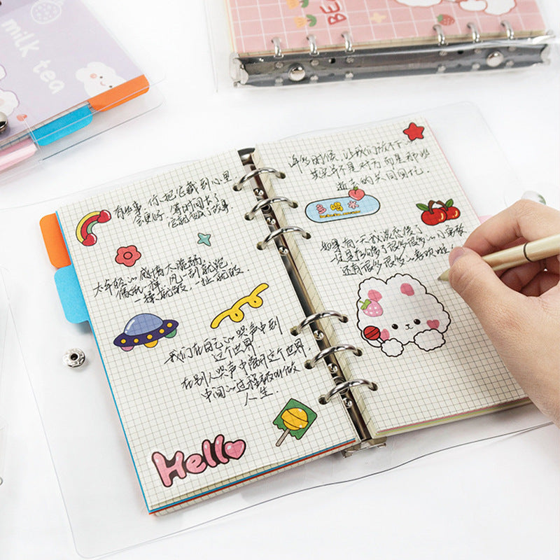 A6 Transparent rabbit ledger PVC loose-leaf book