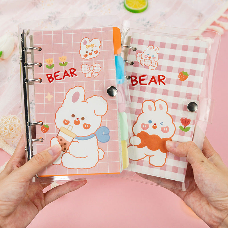 A6 Transparent rabbit ledger PVC loose-leaf book