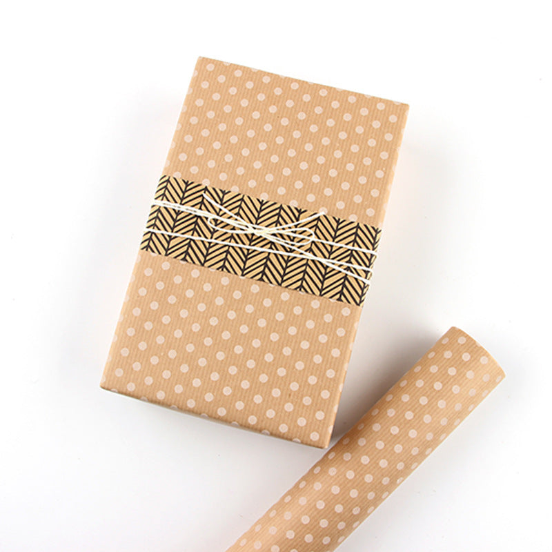 Kraft paper flowers and gifts wrapping paper