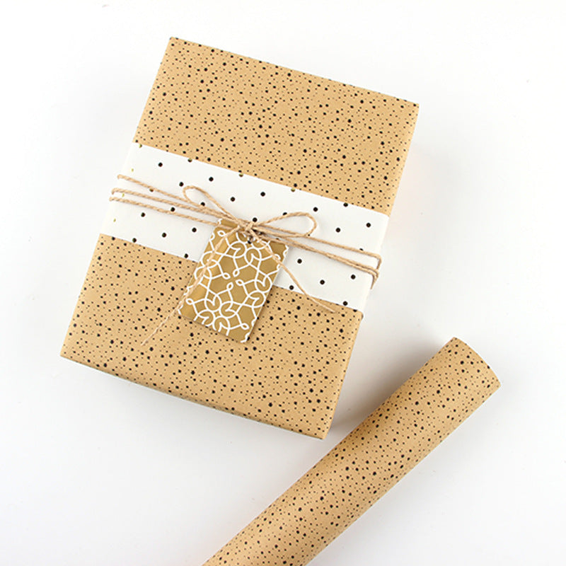 Kraft paper flowers and gifts wrapping paper