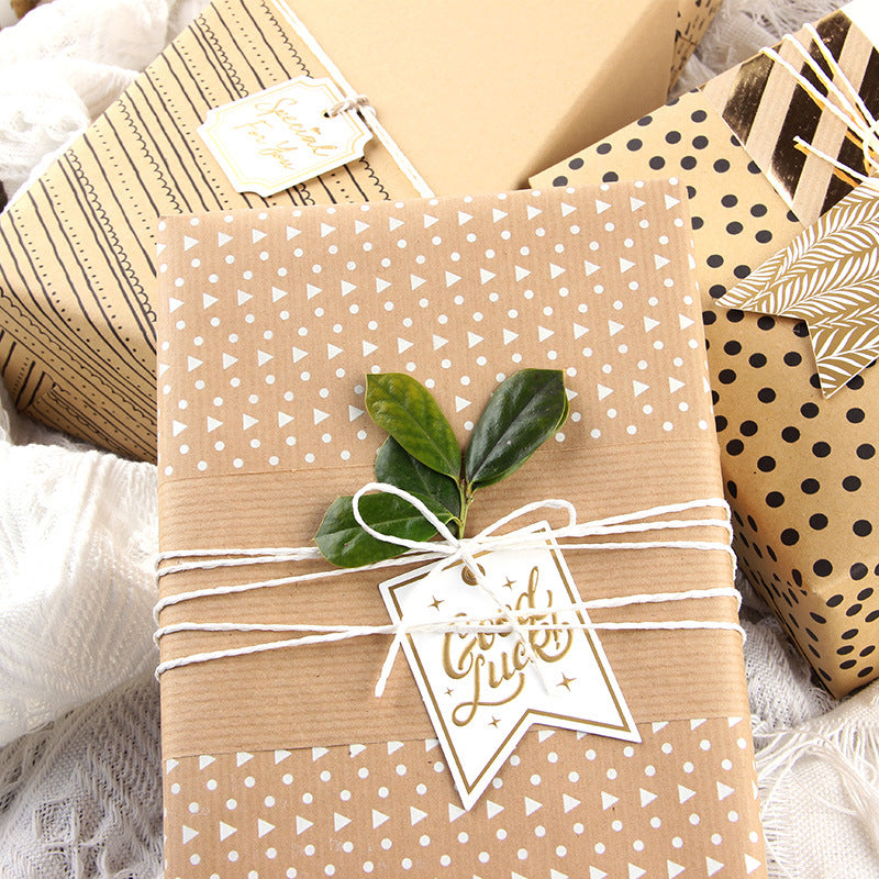 Kraft paper flowers and gifts wrapping paper