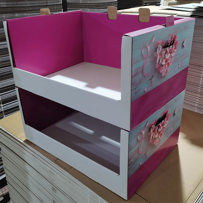 Customized pink printed display-PDQ-Boxes