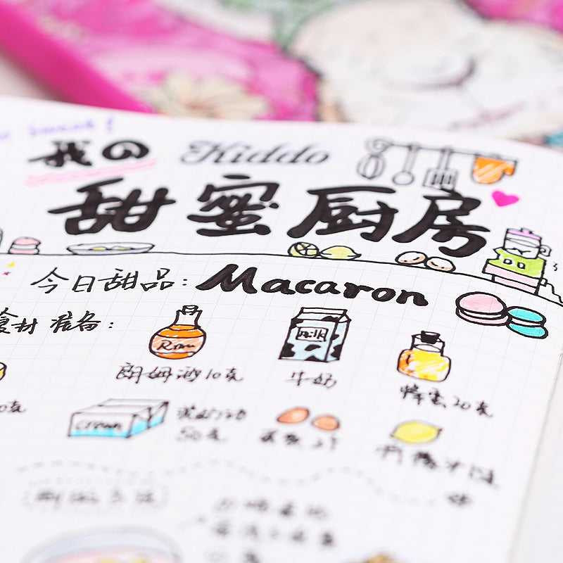 Color cartoon hardback A5 Creative notebook anime book