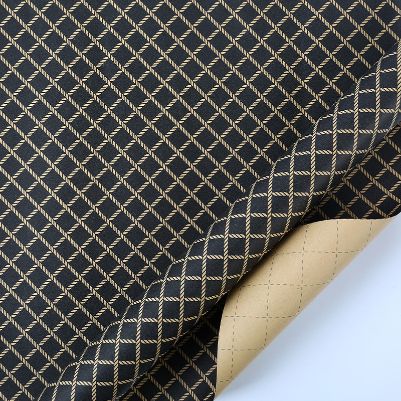 80g kraft simple geometric vintage wrapping paper