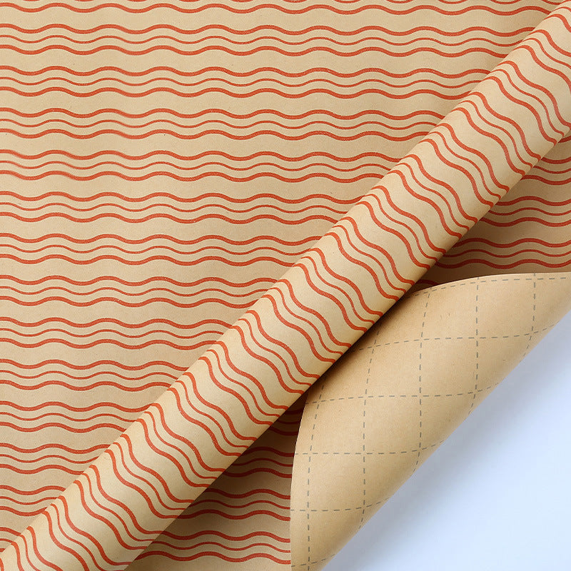 80g kraft simple geometric vintage wrapping paper