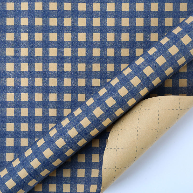 80g kraft simple geometric vintage wrapping paper