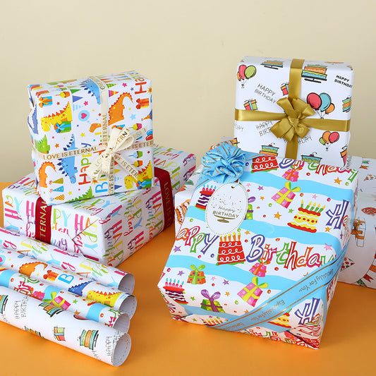 80g double-sided cartoon coated wrapping paper