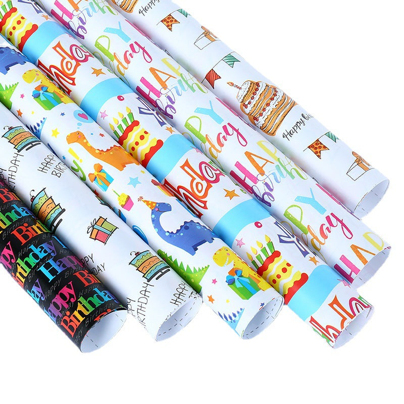 80g double-sided cartoon coated wrapping paper