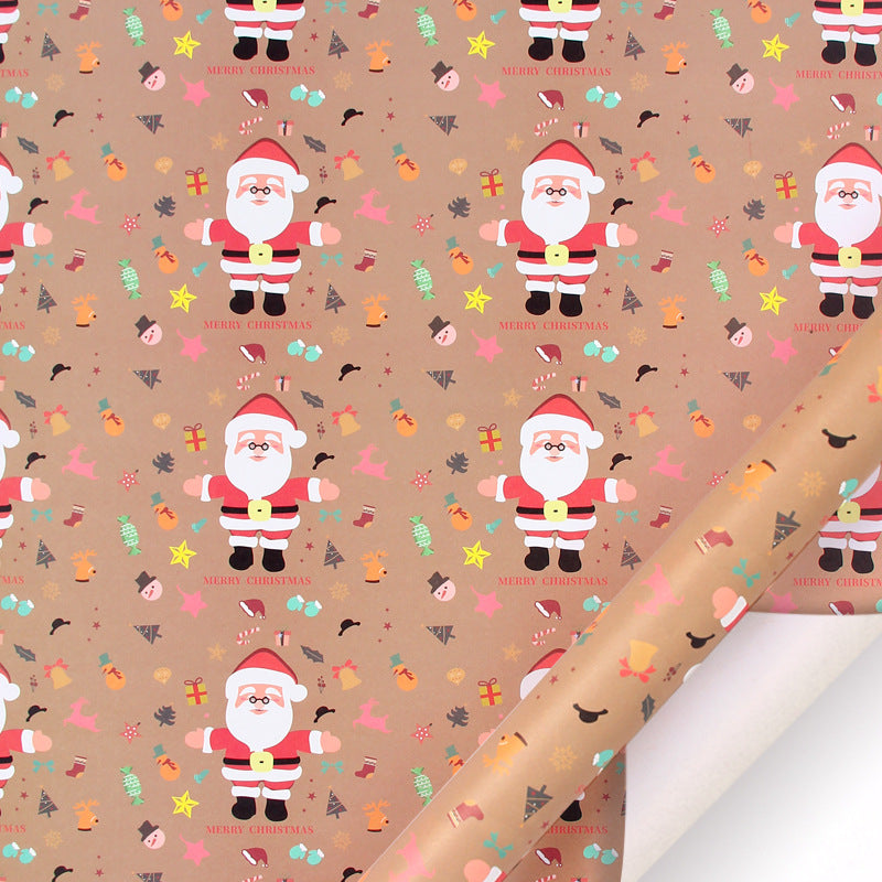 Vintage kraft Christmas gift box wrapping paper  DIY