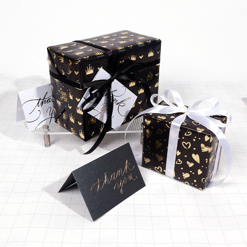 Black gold series high-end business gift wrapping paper