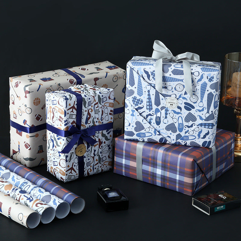 Gift wrapping paper for men on Father's Day