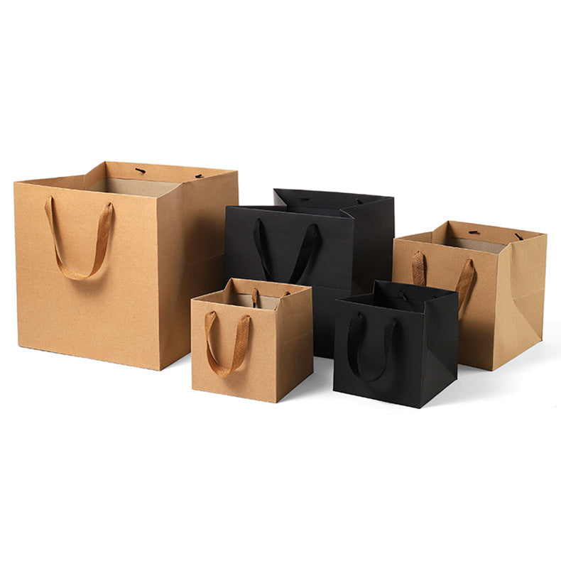 Square wide bottom kraft paper bag