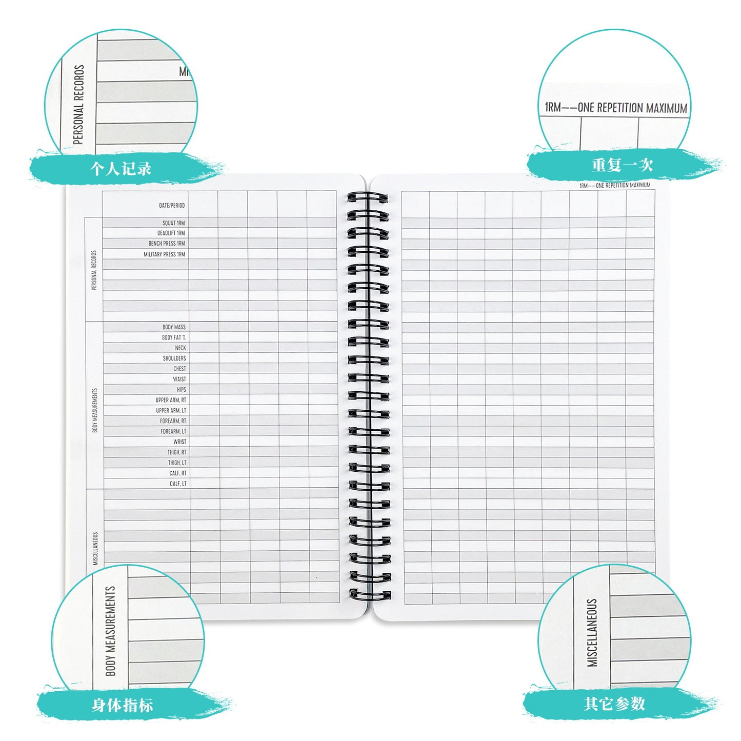 Fitness plan notebook