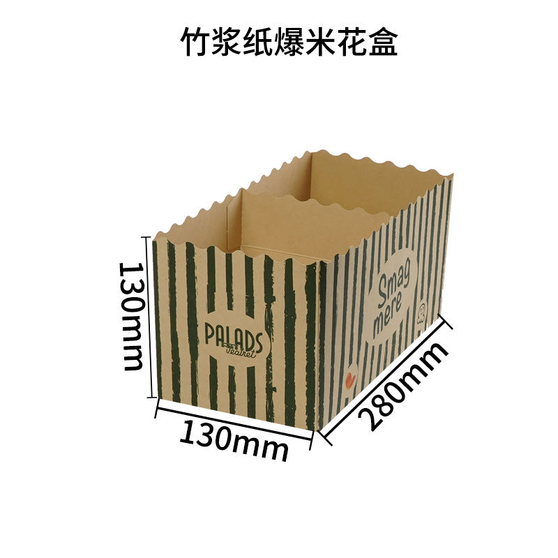 Food grade coated bamboo pulp food carton with thickened hook bottom