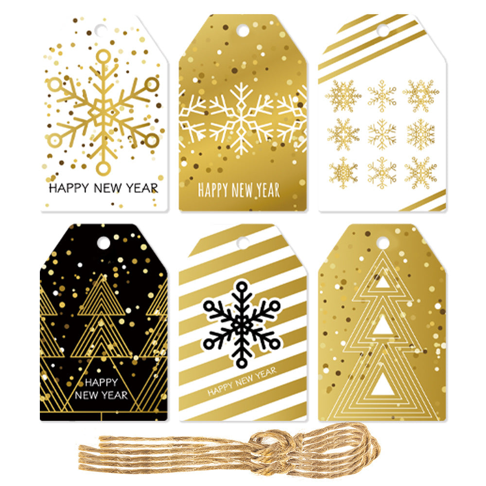 New year gift tags, Happy new year decorations, bookmarks, party supplies
